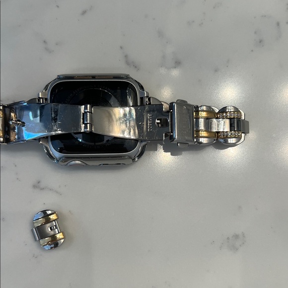 kate spade Two-Tone Silver and Gold Rhinestone Smartwatch Bracelet - Picture 4 of 6